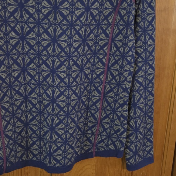 Title Nine Half Zip Pullover Merino Wool blend Sweater Purple size M - Picture 12 of 13